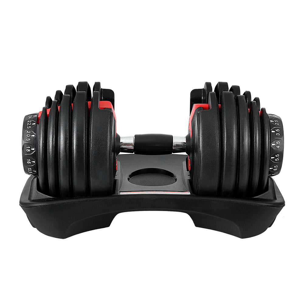 24kg Adjustable Dumbbell Dumbbells Weight Plates Home Gym Fitness