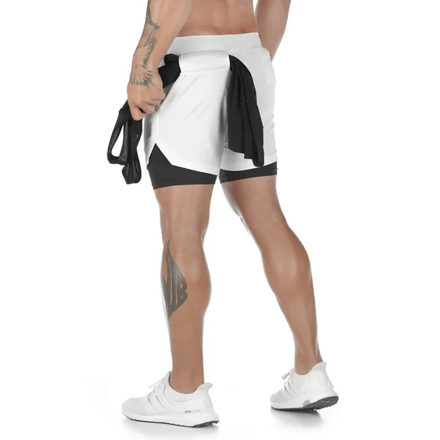 Camo Running Shorts Men Gym Sports