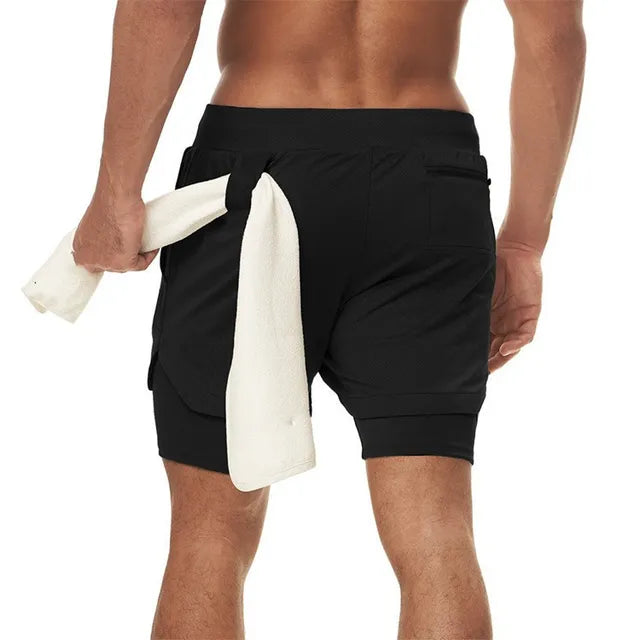 Camo Running Shorts Men Gym Sports