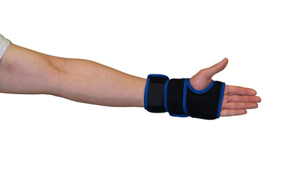 Protexx Left Palm Support Brace with 2 Aluminun Plates,  Black