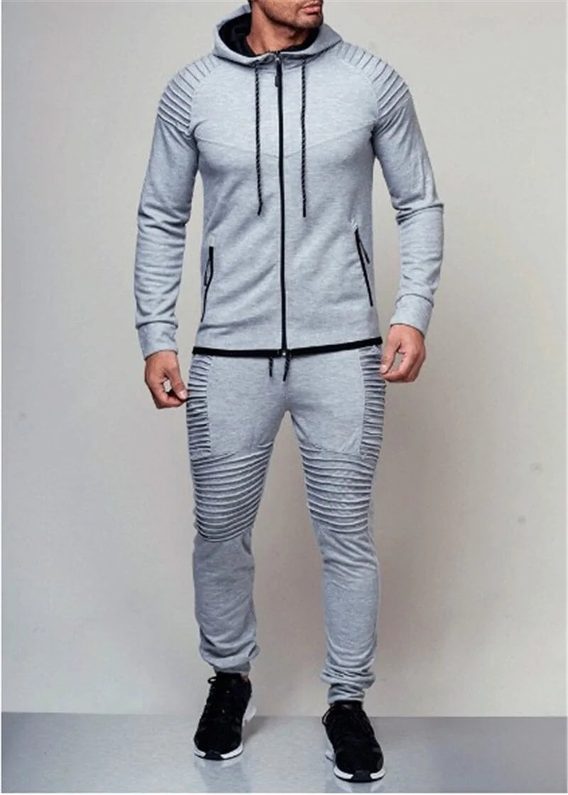 2 Pieces Autumn Running Tracksuit Men