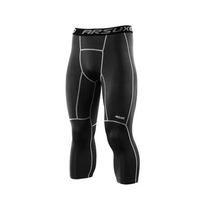 ARSUXEO Men's Compression Running Tights: Gym & Yoga Sportswear