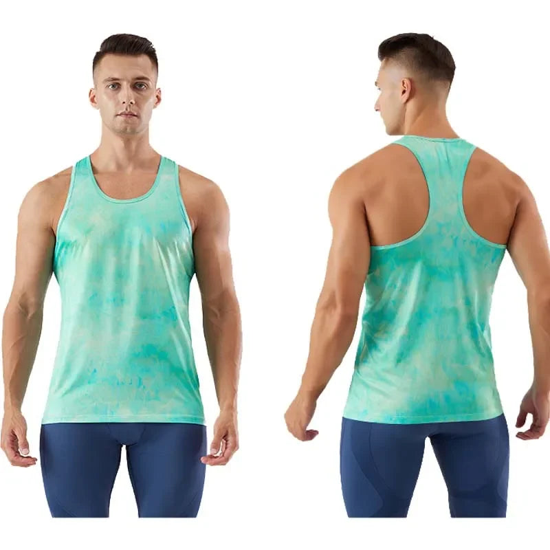 Men's Gym Training Tank Tops, Sports T-shirt, Thin Mesh, Breathable, Fitness Running Vest, Quick Drying, Color Shirts, 2021