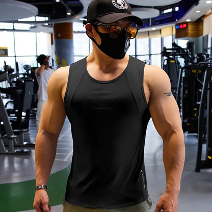 Men Running Tank Tops Outdoor Workout Marathon Sleeveless Vest Mesh Sports Clothes Gym Jogging Underwear Fitness Tees Shirts