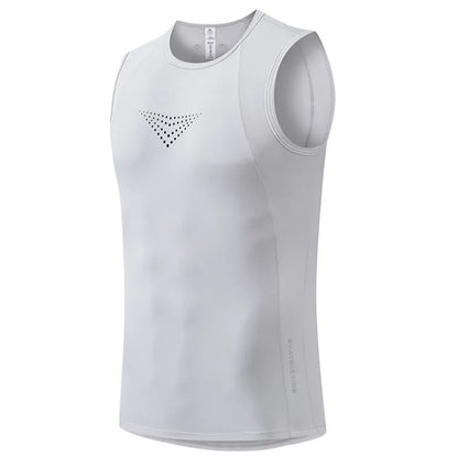 Men Running Tank Tops Outdoor Workout Marathon Sleeveless Vest Mesh Sports Clothes Gym Jogging Underwear Fitness Tees Shirts