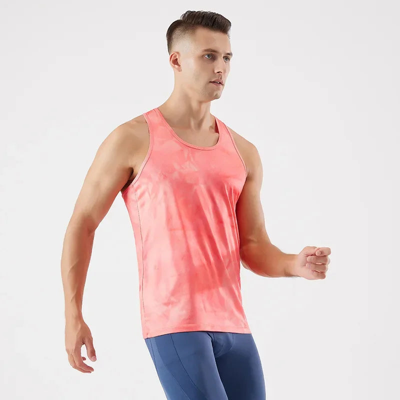 Men's Gym Training Tank Tops, Sports T-shirt, Thin Mesh, Breathable, Fitness Running Vest, Quick Drying, Color Shirts, 2021