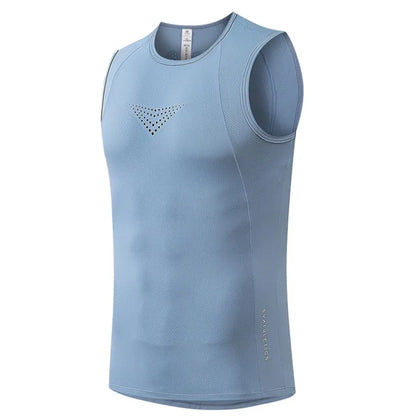 Men Running Tank Tops Outdoor Workout Marathon Sleeveless Vest Mesh Sports Clothes Gym Jogging Underwear Fitness Tees Shirts