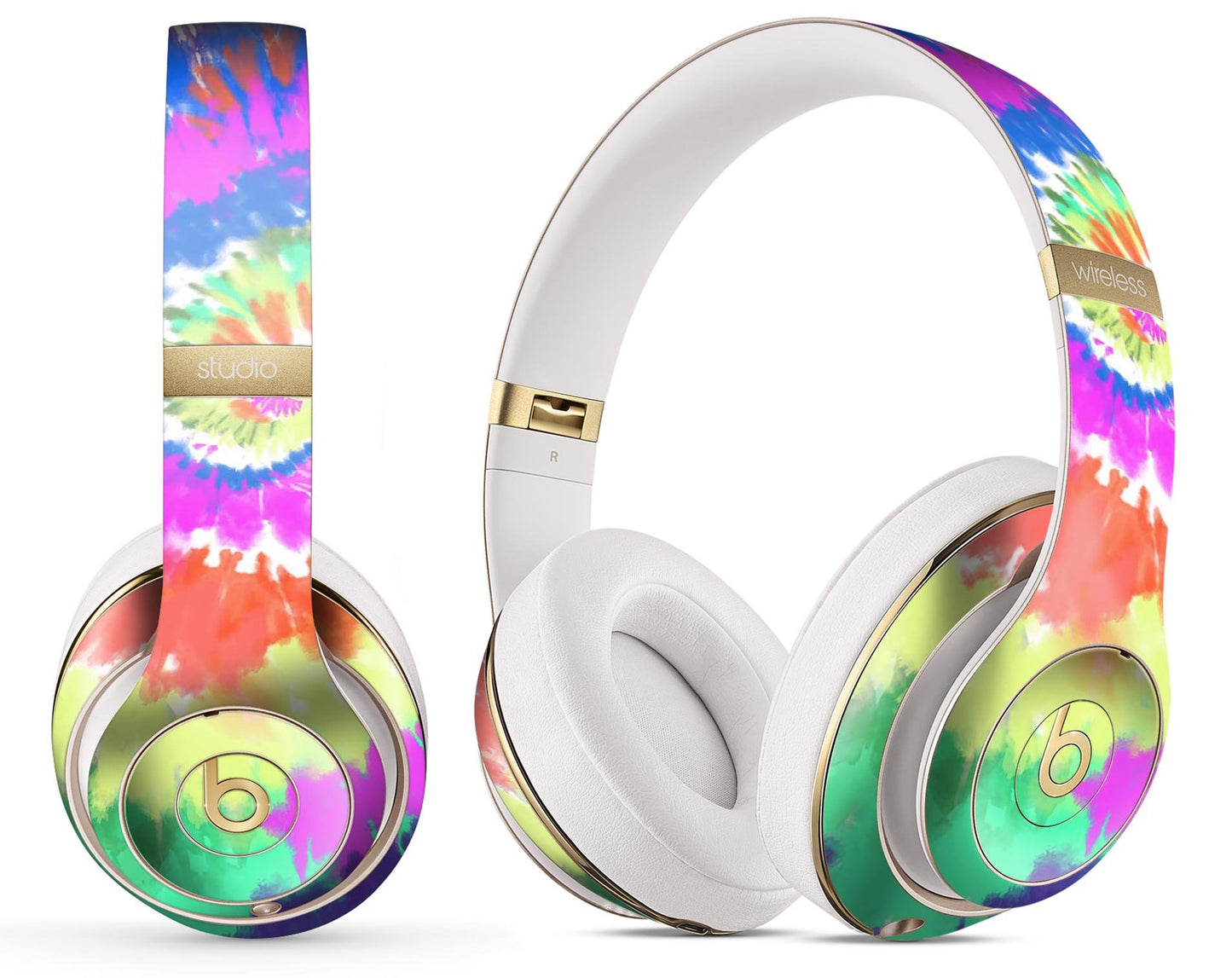 Spiral Tie Dye V1 - Full Body Skin Decal Wrap Kit for Beats by Dre