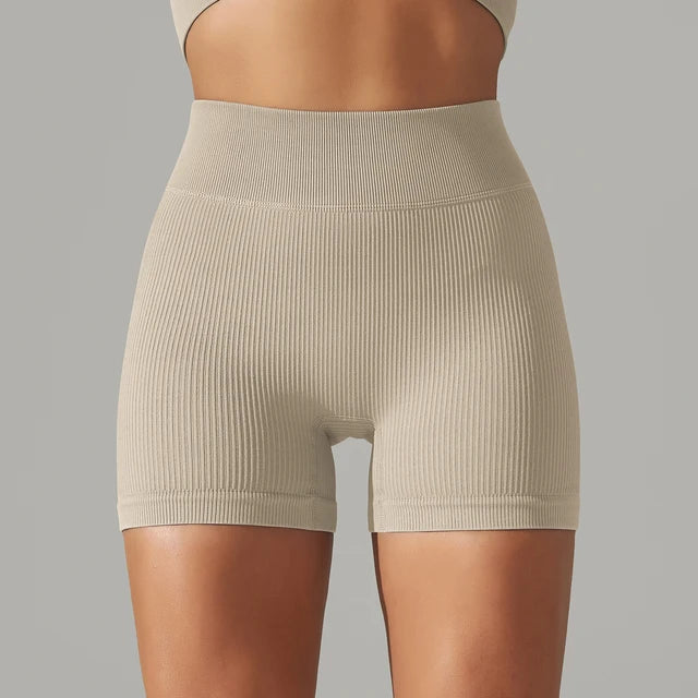 Seamless High Waist Yoga Gym Shorts