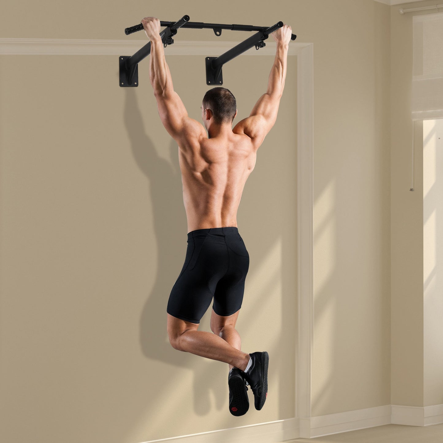 Soozier Mounted Pull Up Bar Full Body Train Sandbag Hanger For Boxing