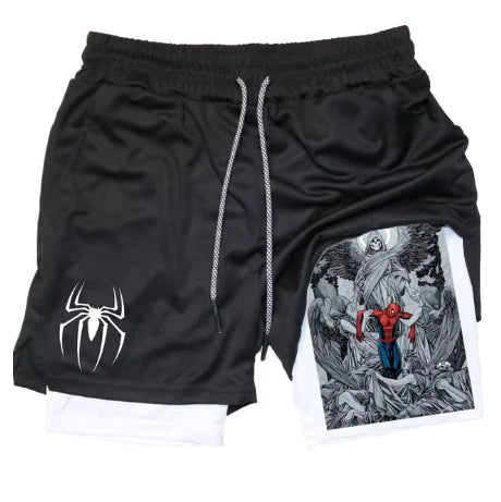 Marvel Spider-Man Venom Gym Shorts Men Fitness