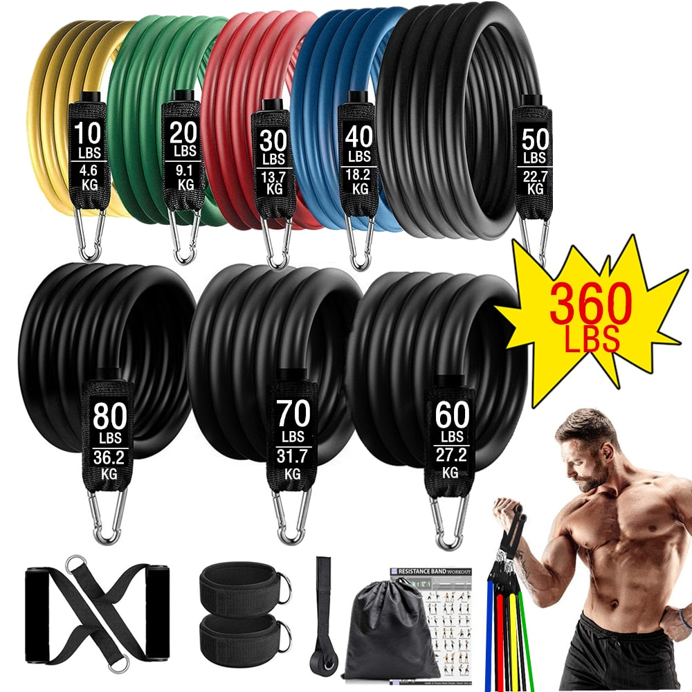 Fitness Exercises Resistance Bands Set